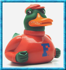 University of Florida Gator College Mascot Rubber Duck