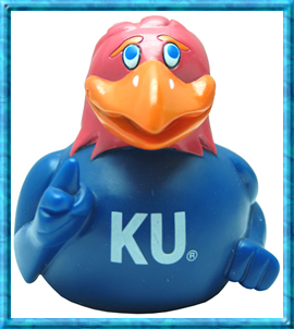 University of Kansas College Mascot Rubber Duck
